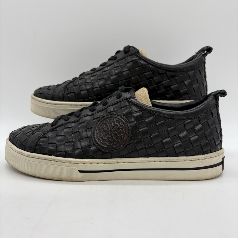 Brighton Womens 8 Shoes Ferrara Monte Sneakers Black Woven Leather Brazil Made